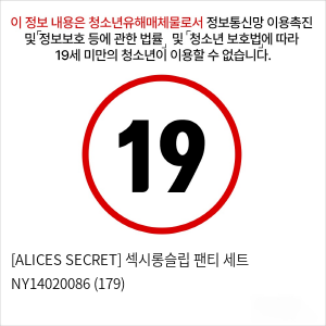 [ALICES SECRET] 섹시롱슬립 팬티 세트 NY14020086 (179)