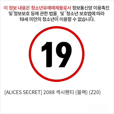 [ALICES SECRET] 2088 섹시팬티 (블랙) (Z20)